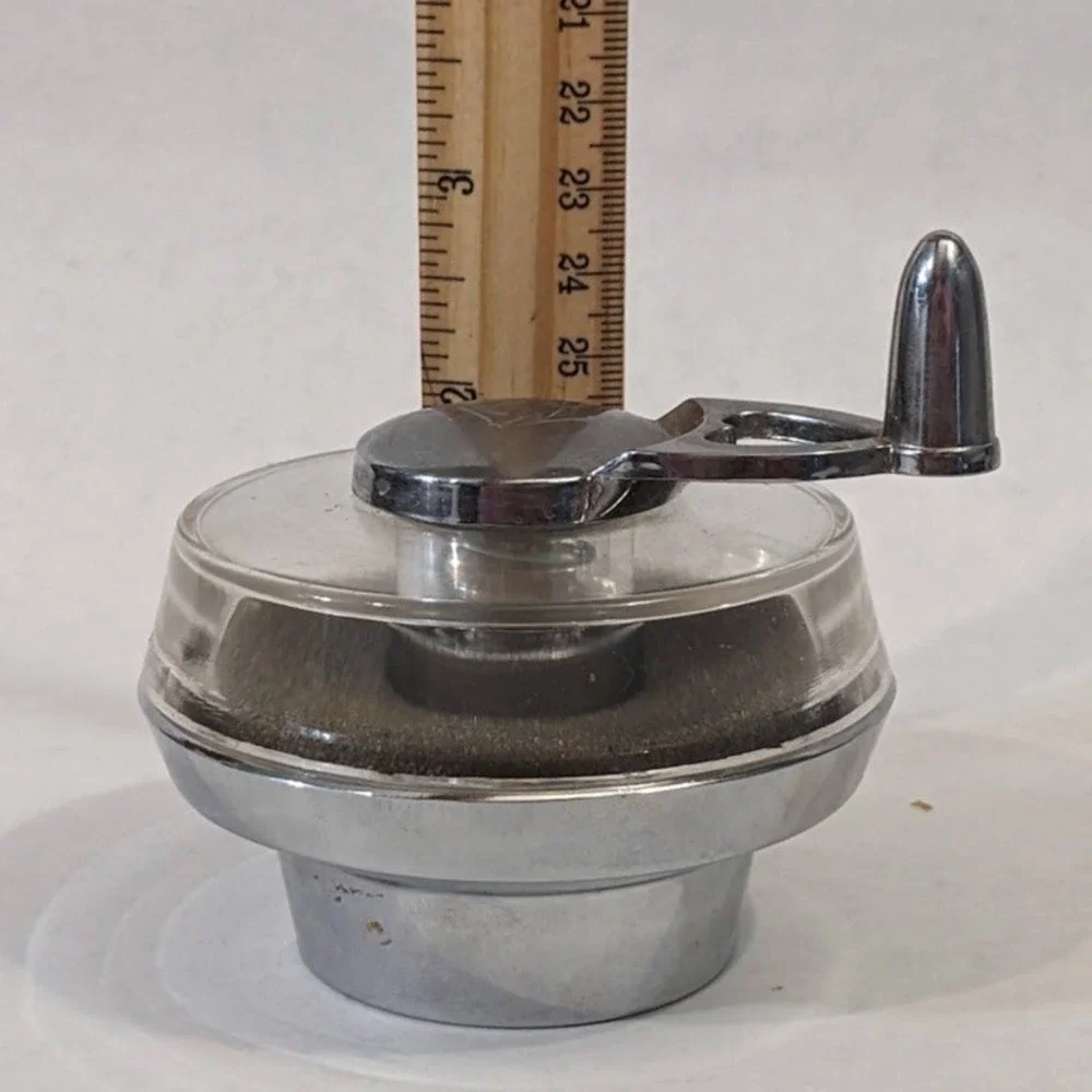 Vintage Wm Bounds Ltd Nutmeg Grinder Chrome Acrylic Hand Crank Spice Mill USA